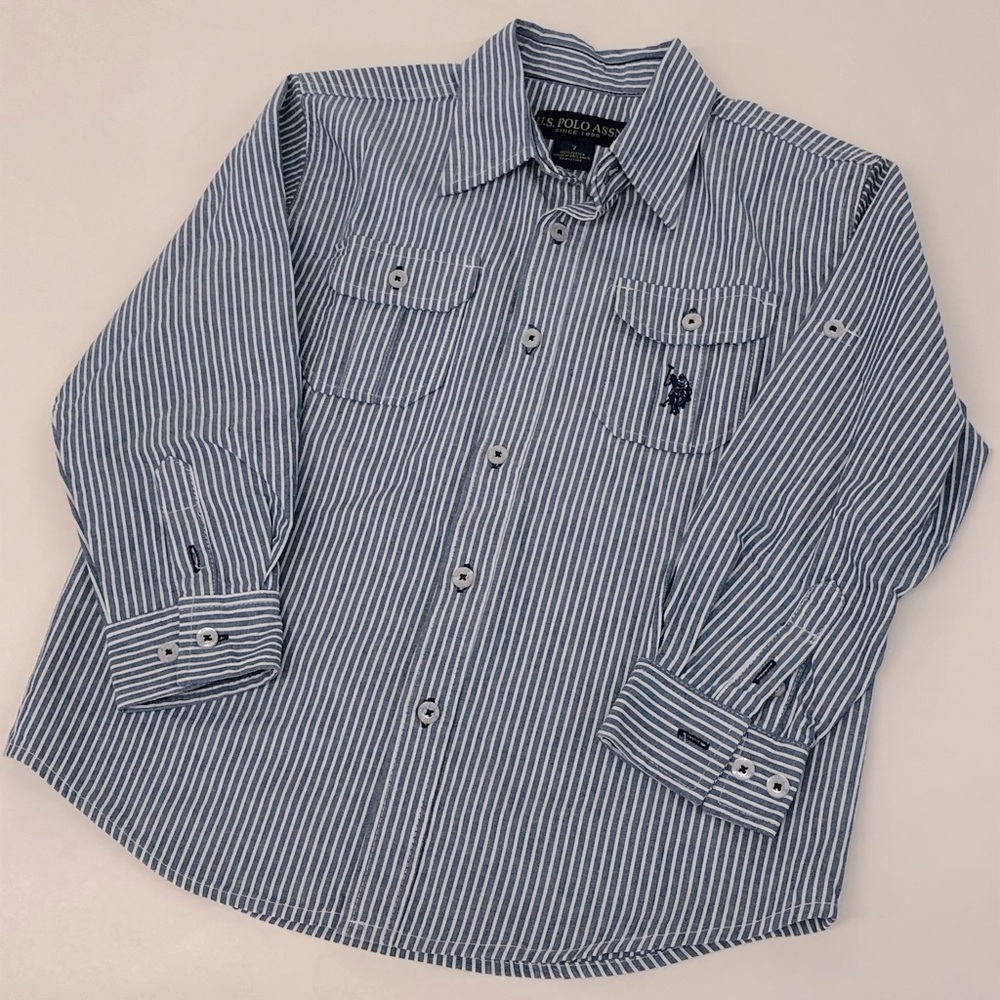 US Polo Association women’s size 7 button front shirt 3/4 sleeve